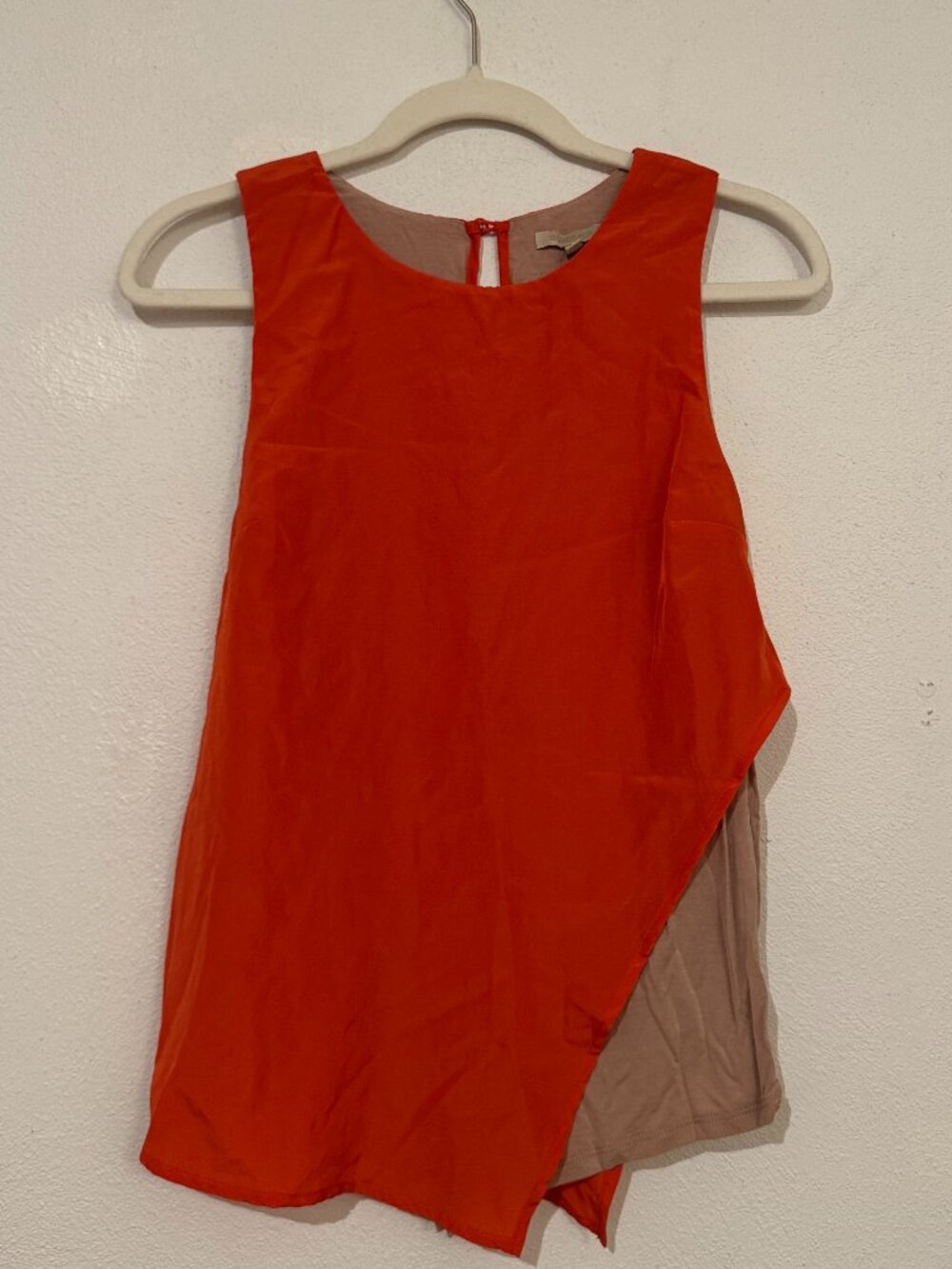 BORDEAUX Orange Sleeveless Ruched Dress/Top – Size S/P
